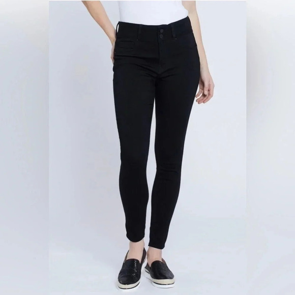 Seven7 The Curvy High Rise Black Legging Denim Jeans Size 10 - Picture 8 of 14